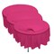 82" Bulk Pack of 12 Hot Pink Banquet Style Round Disposable Plastic Tablecloths